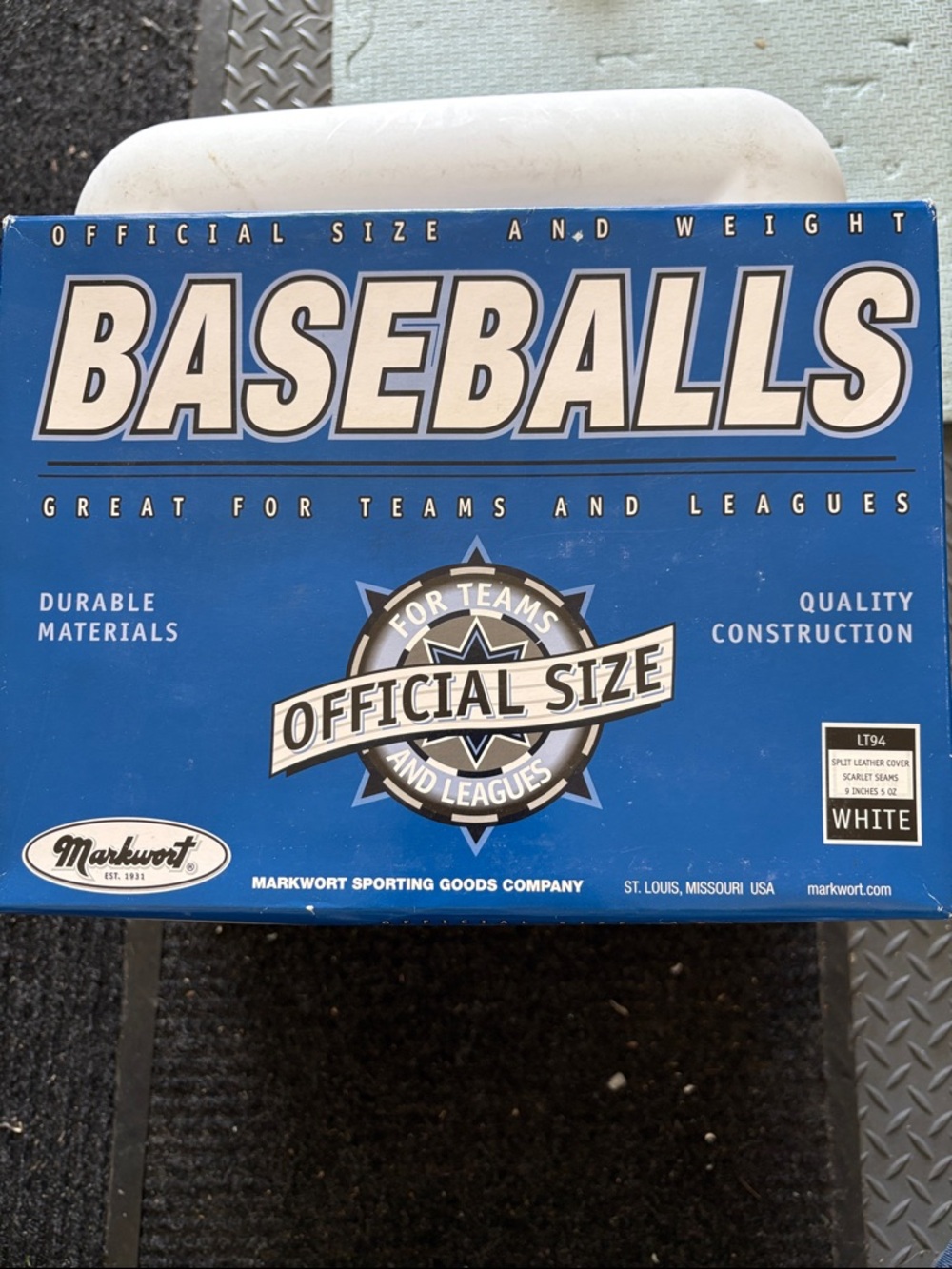 Official Size White Baseballs - 12 balls
